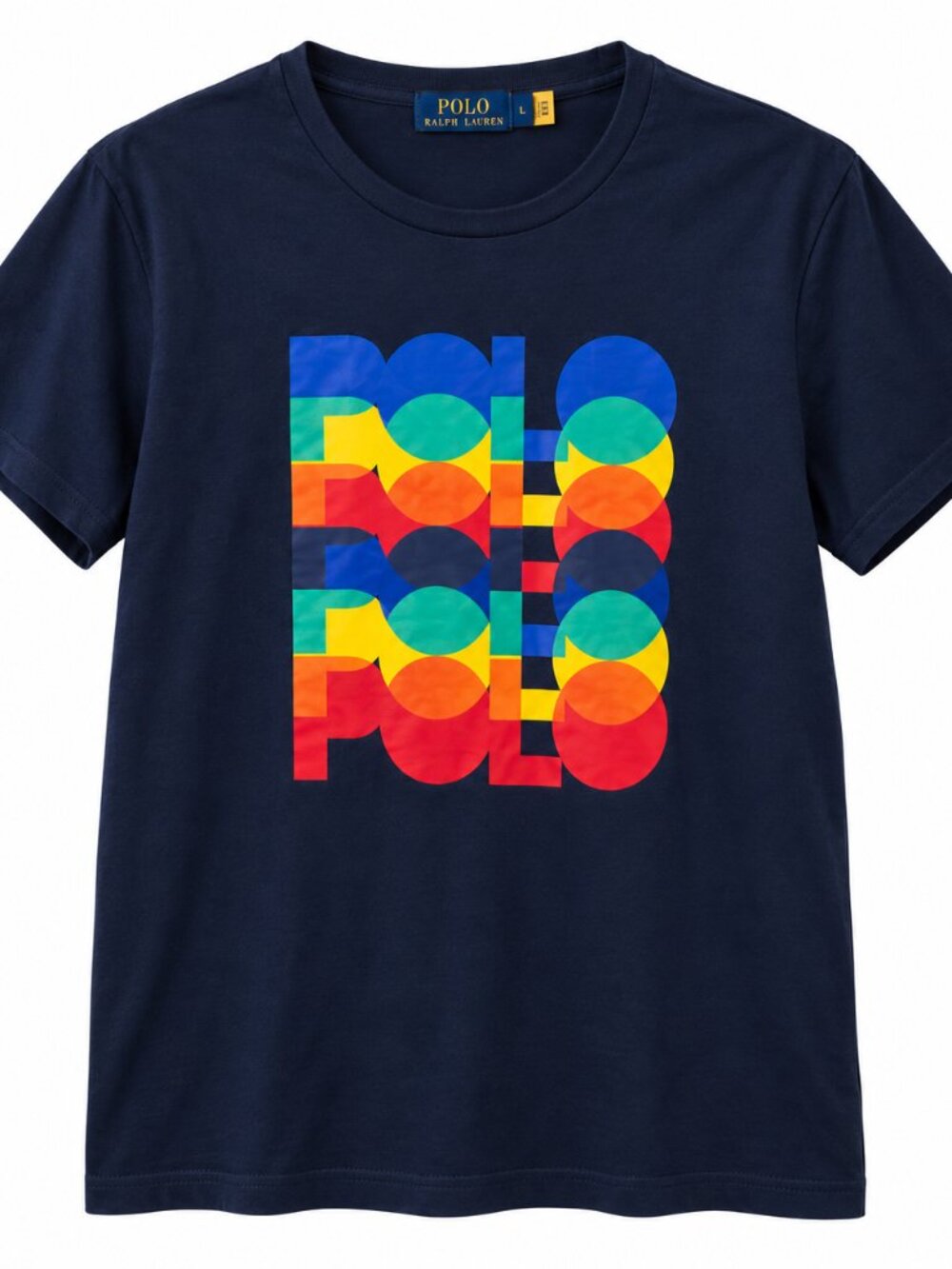 Polo Ralph Lauren Men’s XXL Navy Rainbow Logo Graphic T-Shirt